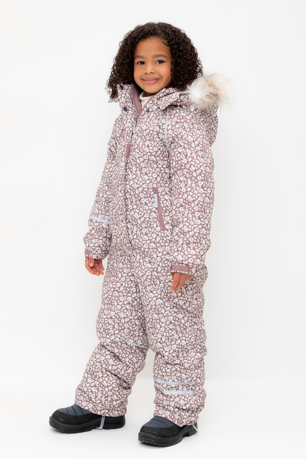 Комбинезоны утепленные для девочки, артикул: ВК 60097/н/1 ГР, цвет: розовый