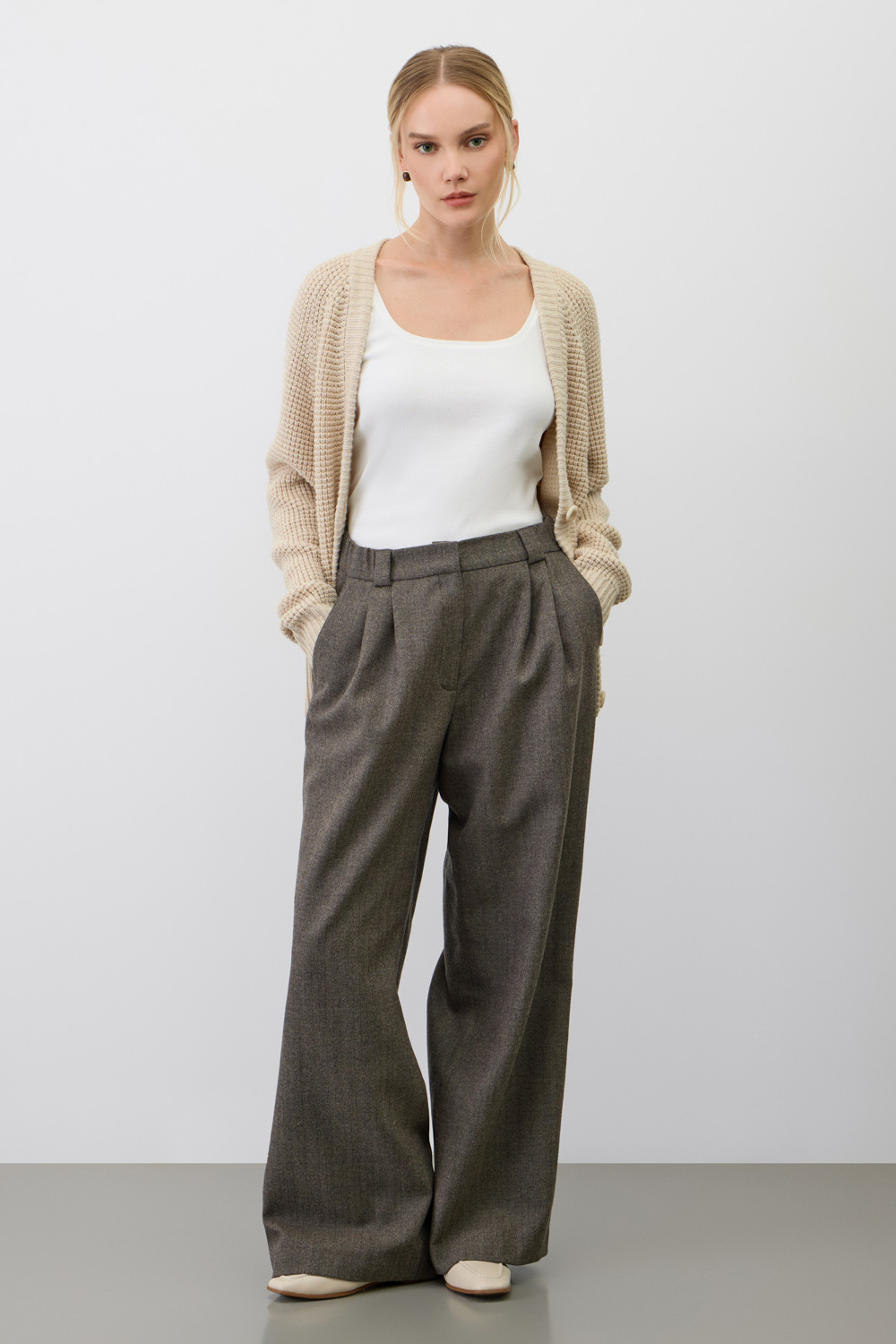 Брюки женские для мам, артикул: ЕТ 40021, цвет: серый