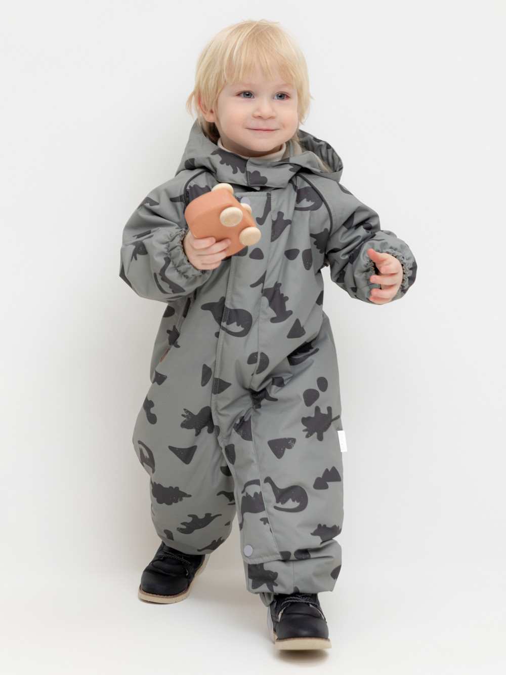 Комбинезоны утепленные для мальчика, артикул: ВК 60085/н/64 Ал, цвет: зеленый