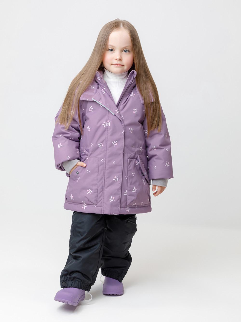 Куртка для девочки, артикул: ВК 38120/н/1 ГР, цвет: бордовый