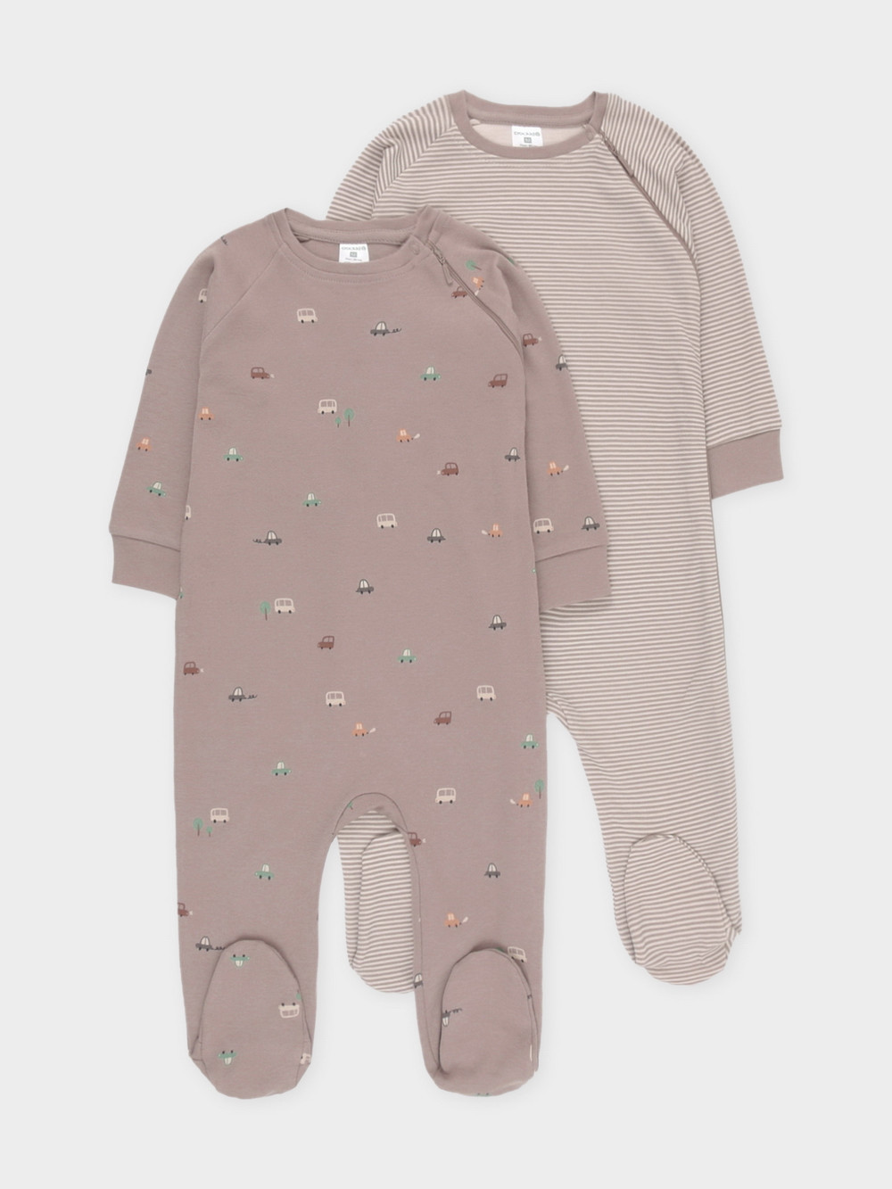 Комбинезон для новорожденных, артикул: К 6444-2уп, цвет: коричневый