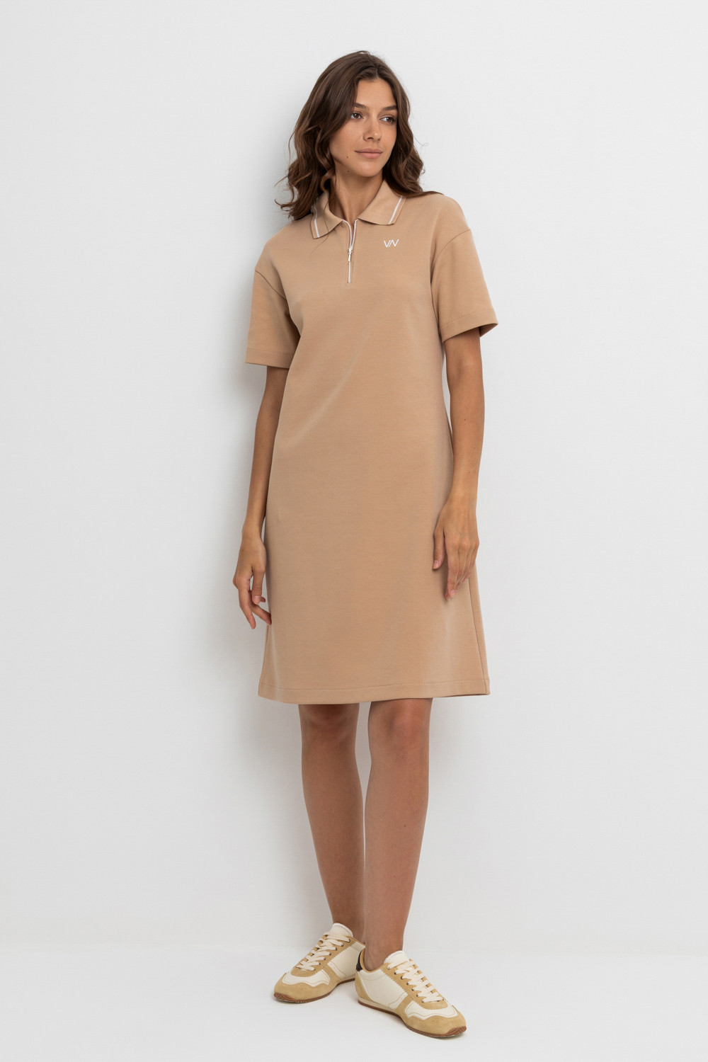 Платья женские для мам, артикул: ЕВТ 5043, цвет: бежевый