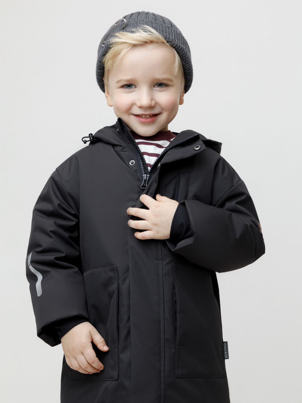 Куртки для мальчика, артикул: ВК 30165/3 ГР (98-128), цвет: темно-серый