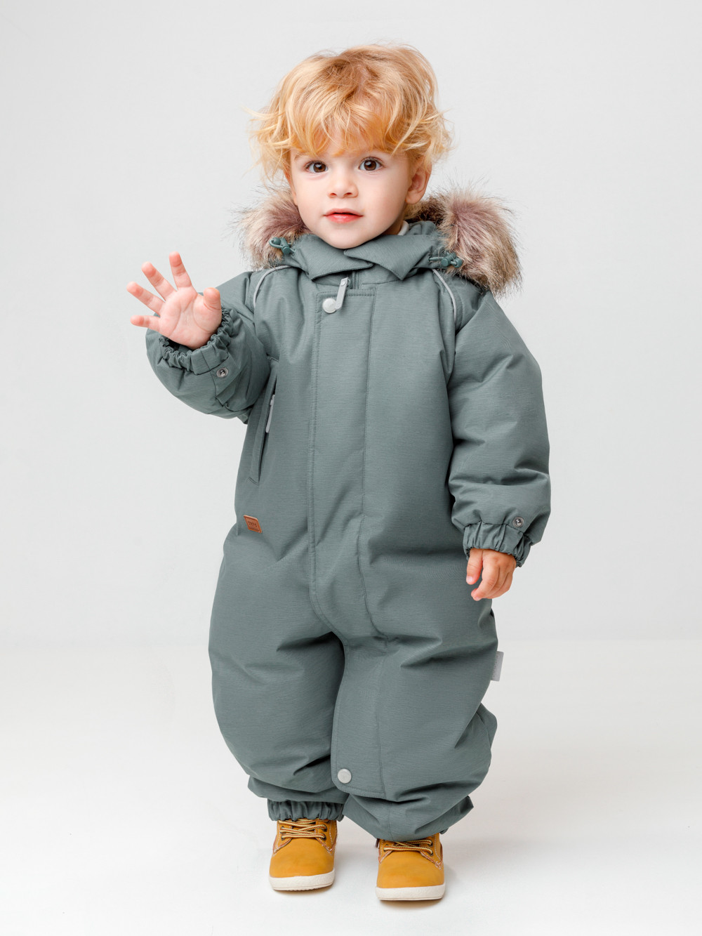 Комбинезоны утепленные для мальчика, артикул: ВК 60106/6 УЗГ, цвет: зеленый