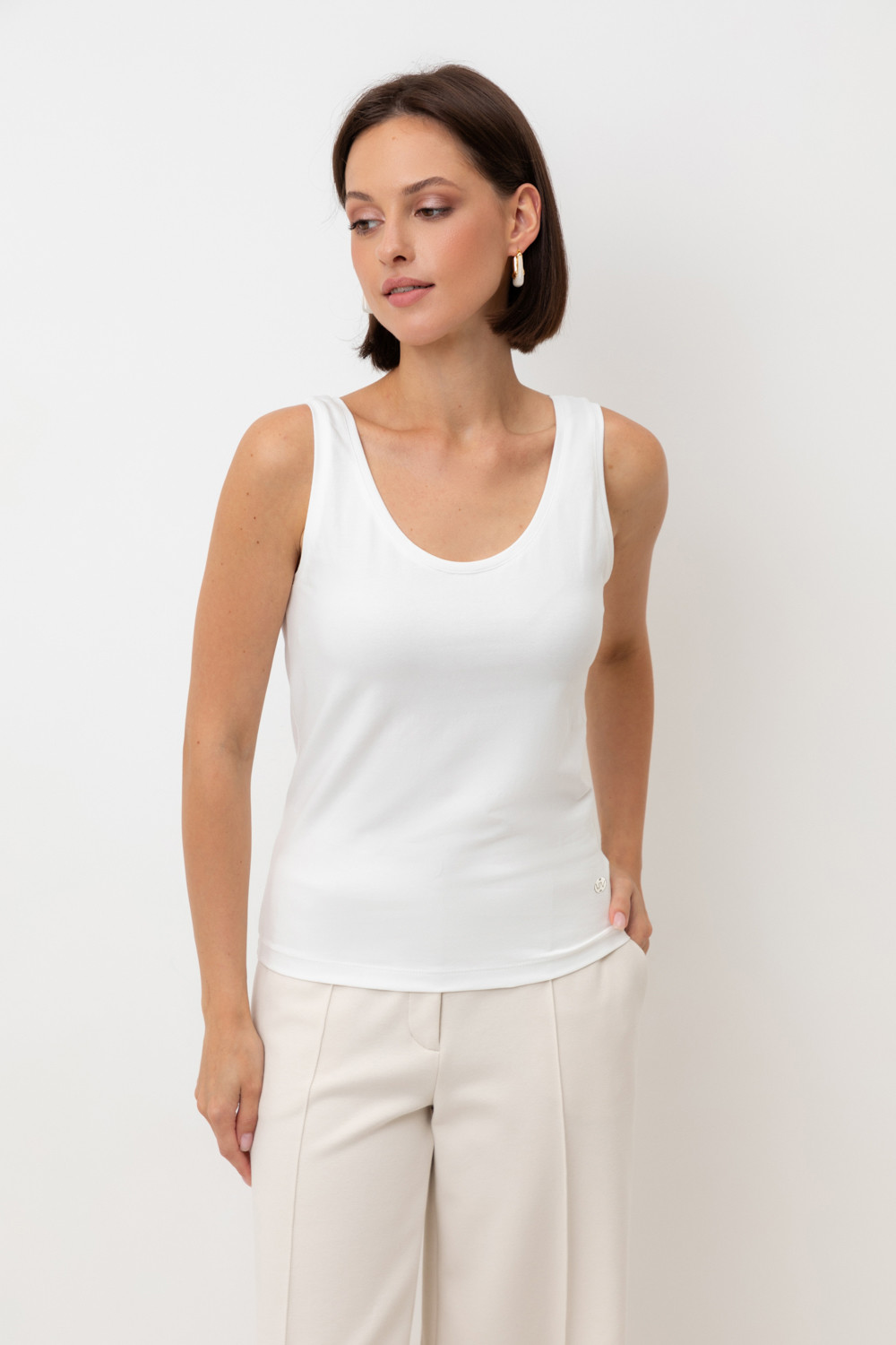 Майки женские для мам, артикул: ЕВТ 3299, цвет: бежевый