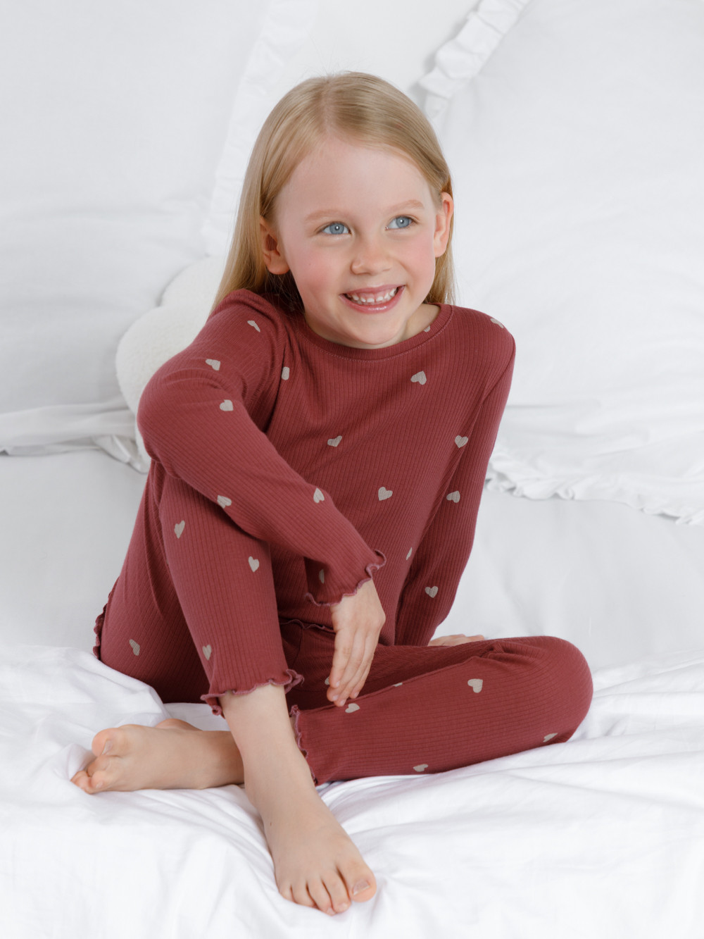 Пижама для девочки, артикул: К 1618, цвет: коричневый