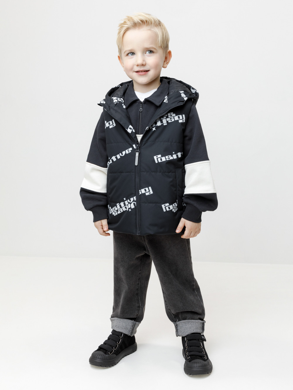 Жилеты для мальчика, артикул: ВК 35019/н/3 ГР (128-152), цвет: черный3