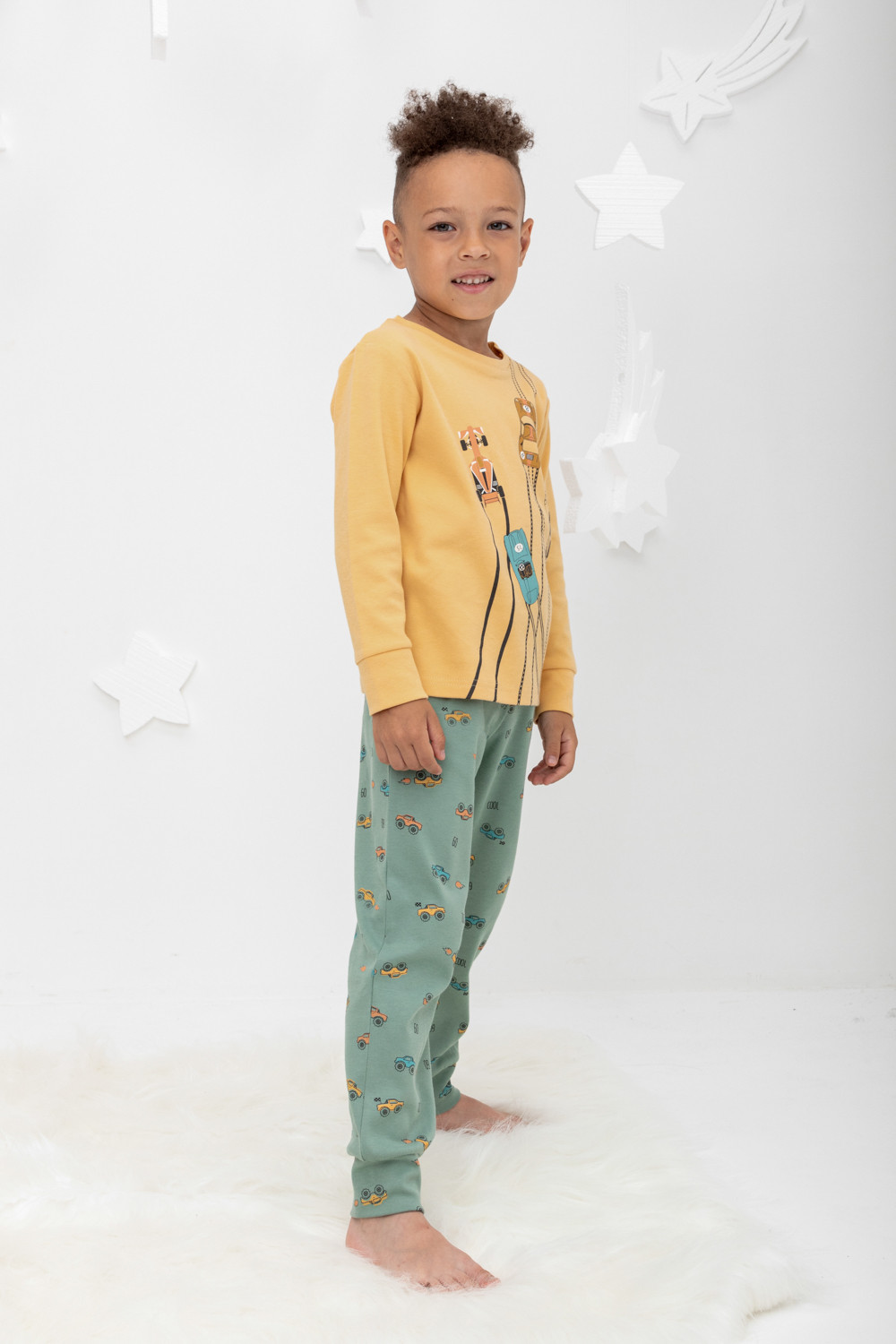 Пижама для мальчика, артикул: К 1541/25, цвет: желтый