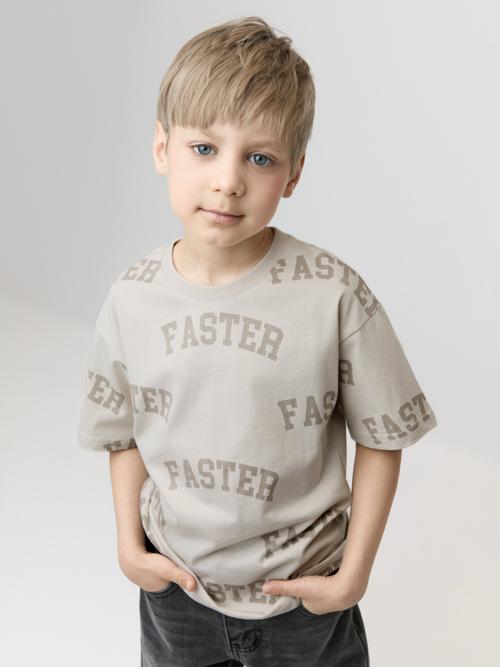 Футболка для мальчика, артикул: КР 302542, цвет: бежевый