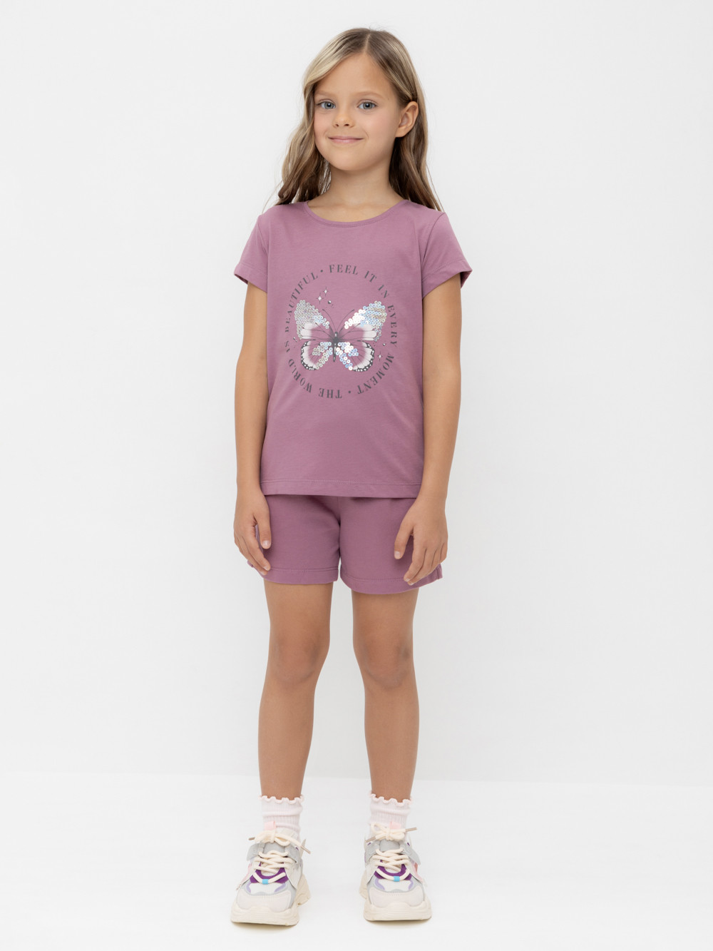 Шорты для девочки, артикул: КР 400417, цвет: бордовый