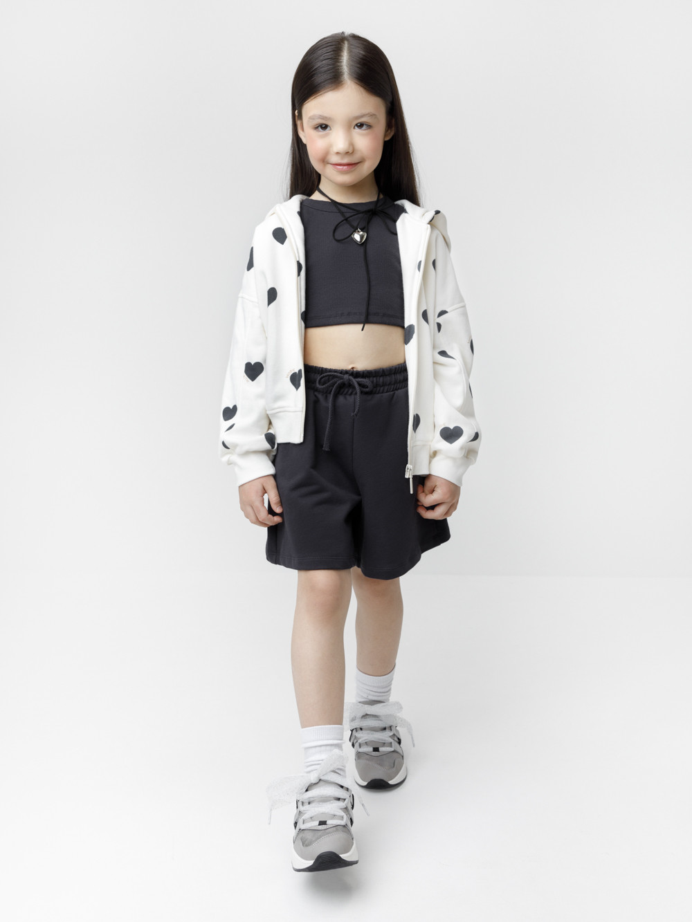 Шорты для девочки, артикул: КР 400945, цвет: темно-серый