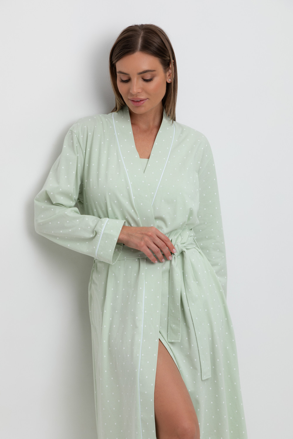 Халаты женские для мам, артикул: Е 50005/24, цвет: зеленый