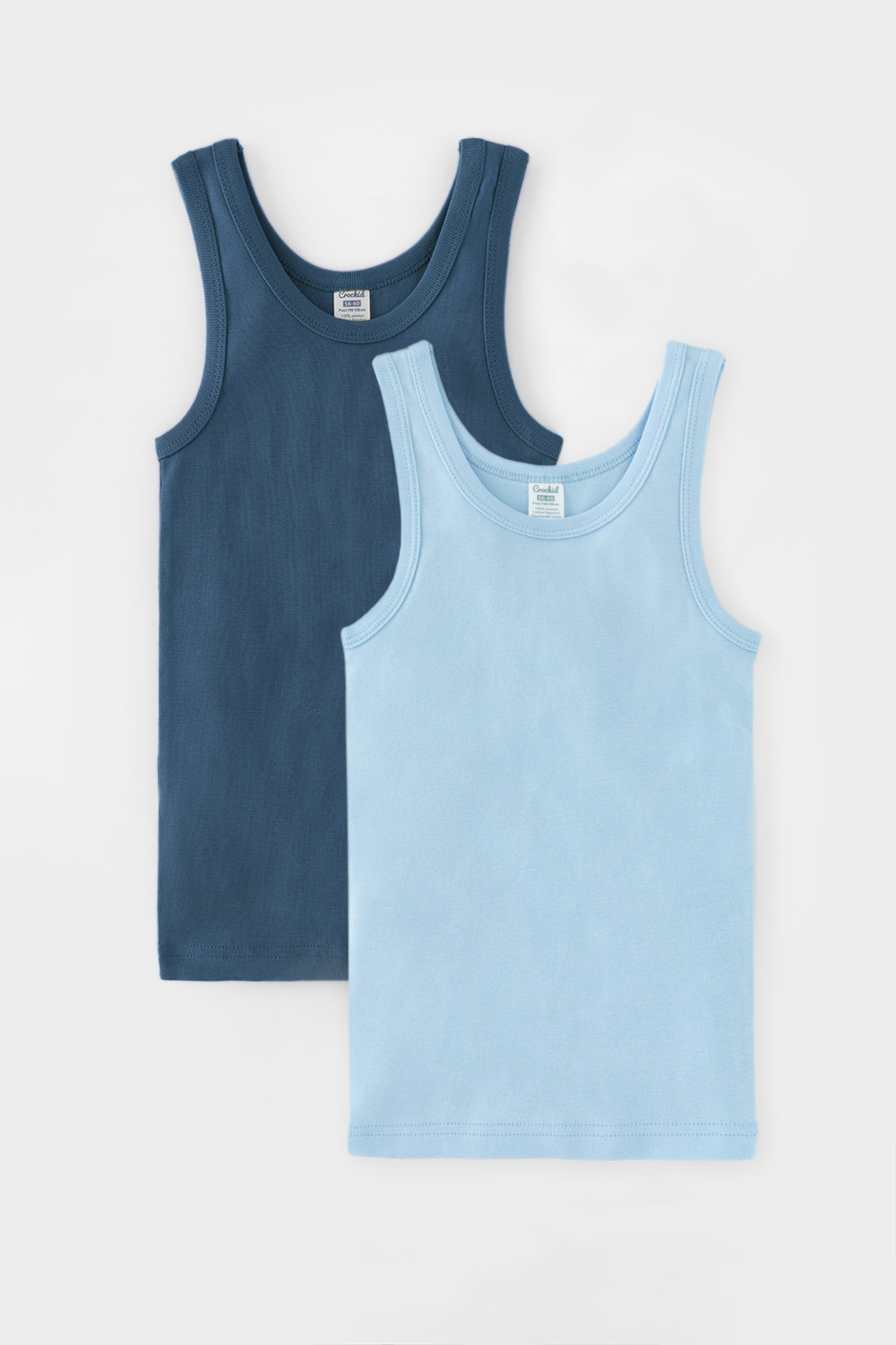 Майки для мальчика, артикул: К 1182-2уп, цвет: голубой