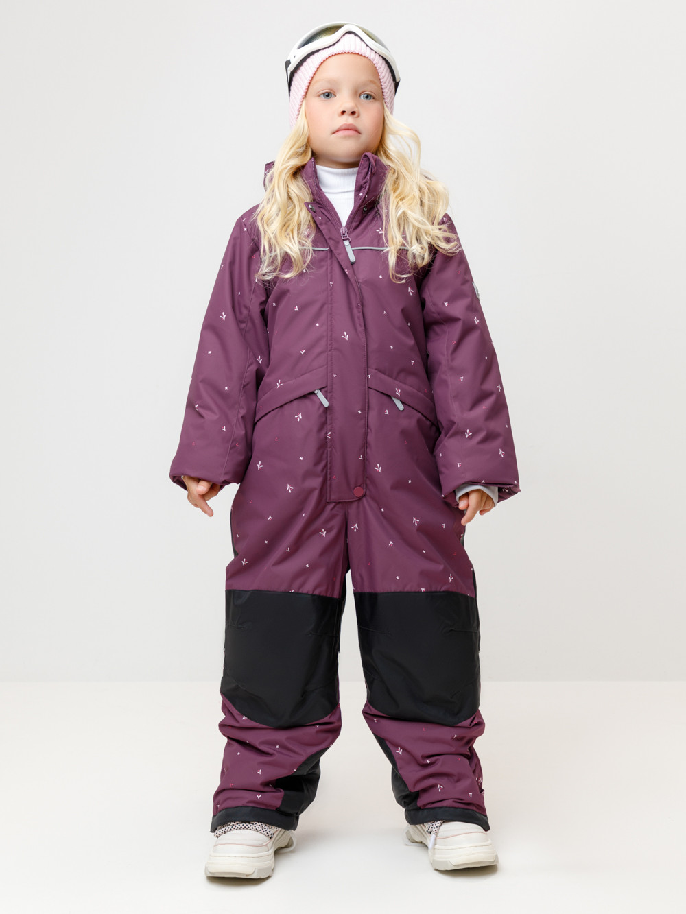 Комбинезоны утепленные для девочки, артикул: ВК 60123/н/2 ГР (92-122), цвет: фиолетовый
