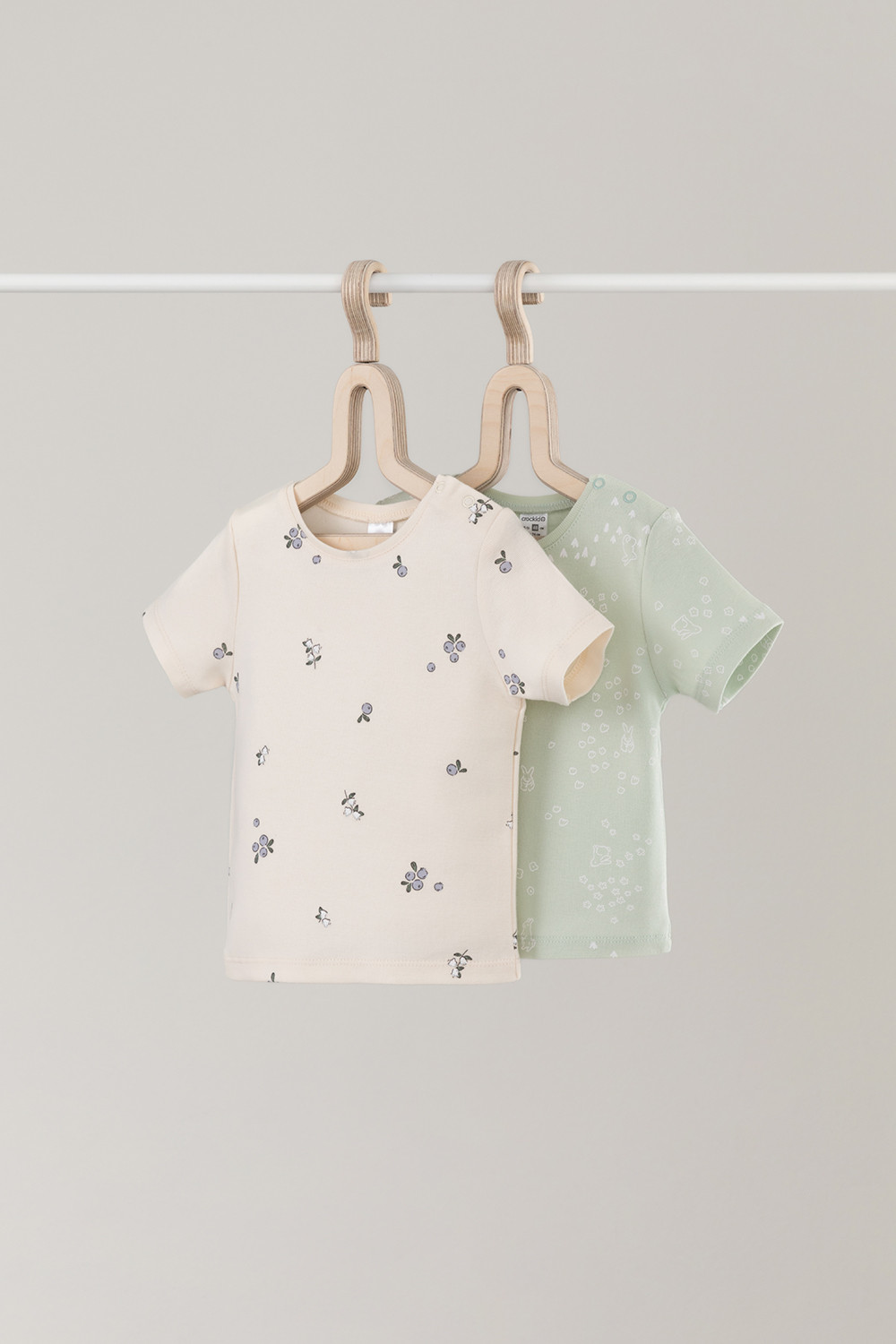 Футболка для новорожденных, артикул: К 301156-2уп, цвет: бежевый