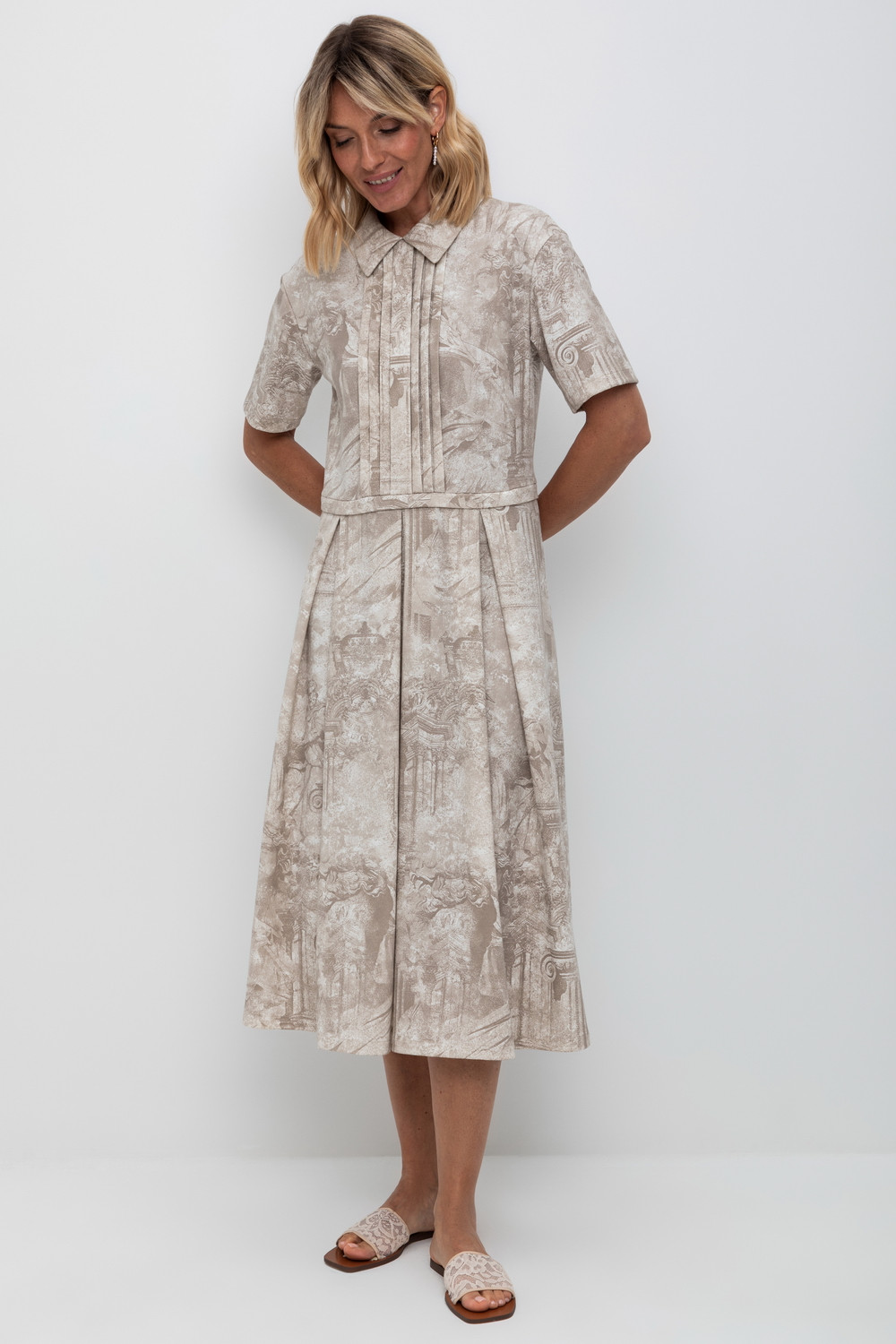 Платья женские для мам, артикул: ЕВТ 5048, цвет: сливки2