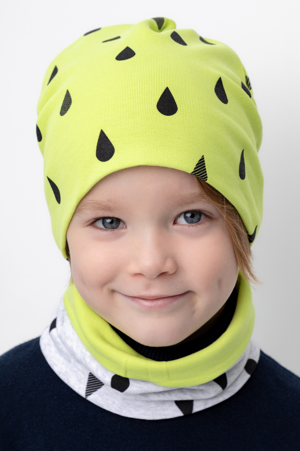 Шапка для мальчика, артикул: К 8151, цвет: зеленый