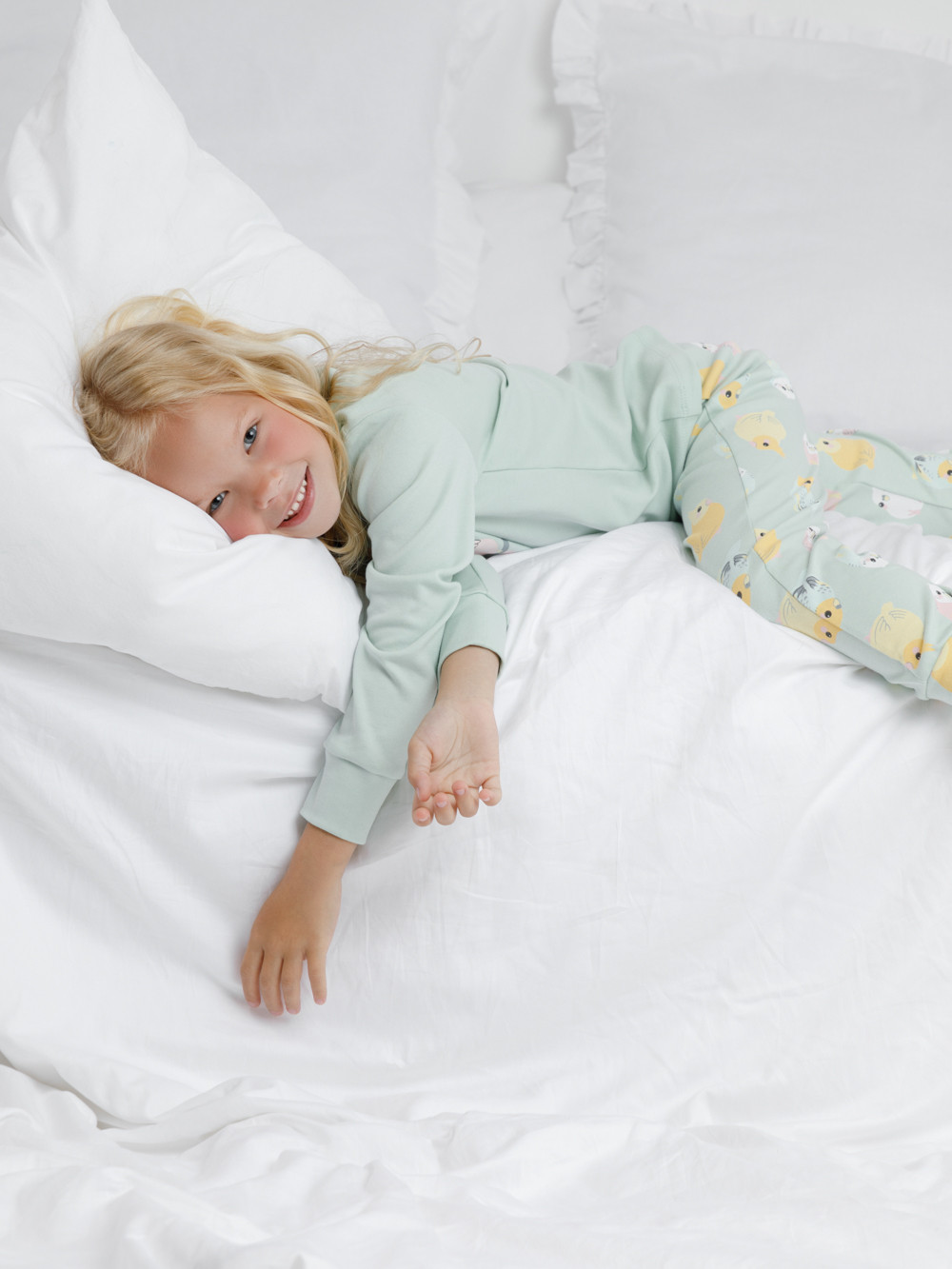 Пижама для девочки, артикул: К 1541, цвет: голубой