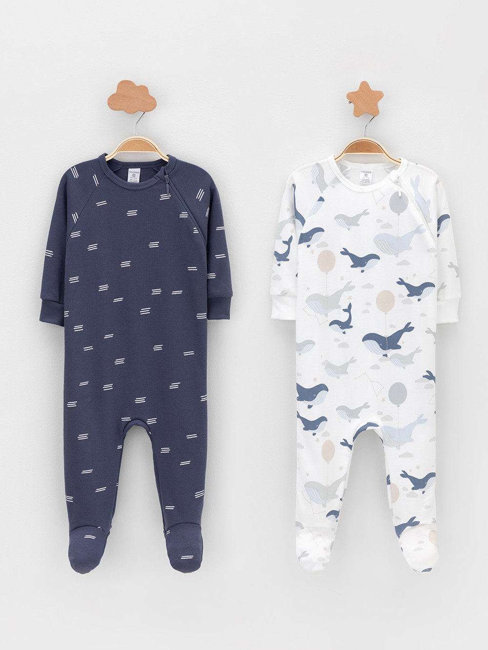 Комбинезон для новорожденных, артикул: К 6444-2уп, цвет: синий