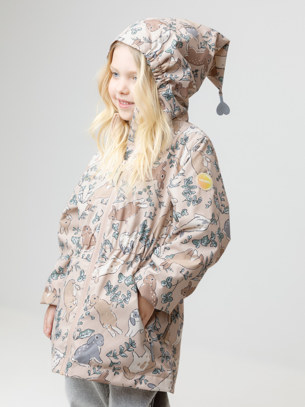 Куртка для девочки, артикул: ВК 32118/н/7 УЗГ, цвет: бежевый