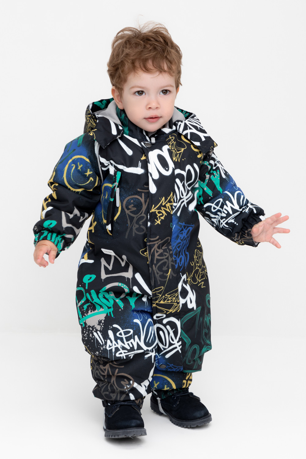 Комбинезоны утепленные для мальчика, артикул: ВК 60032/н/48 Ал, цвет: черный3