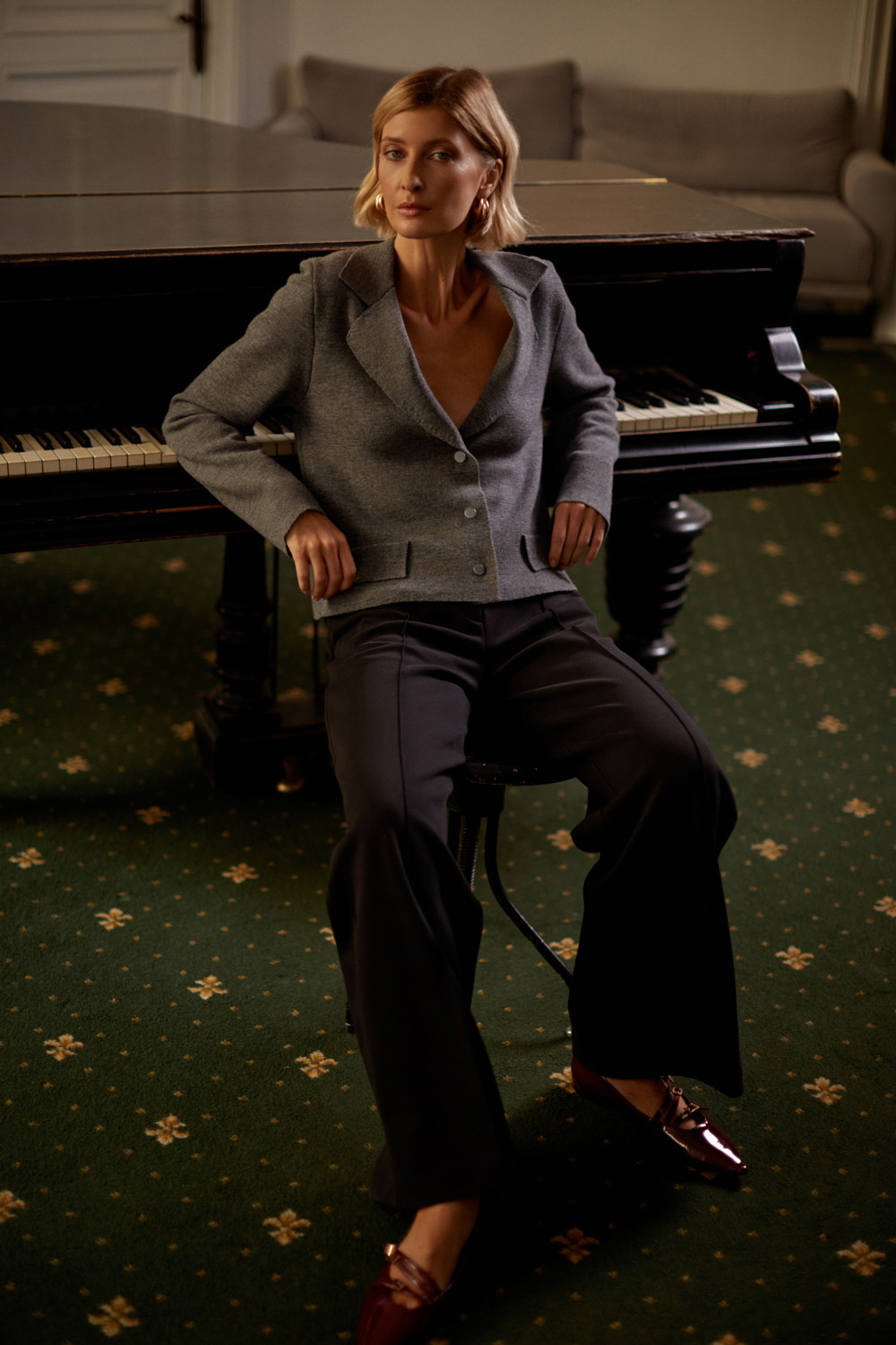 Брюки женские для мам, артикул: ЕВТ 4120, цвет: черный