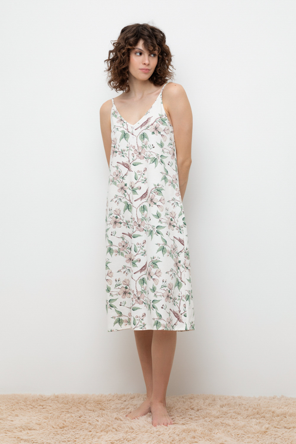 Сорочки ночные женские для мам, артикул: Е 10002, цвет: светло-розовый