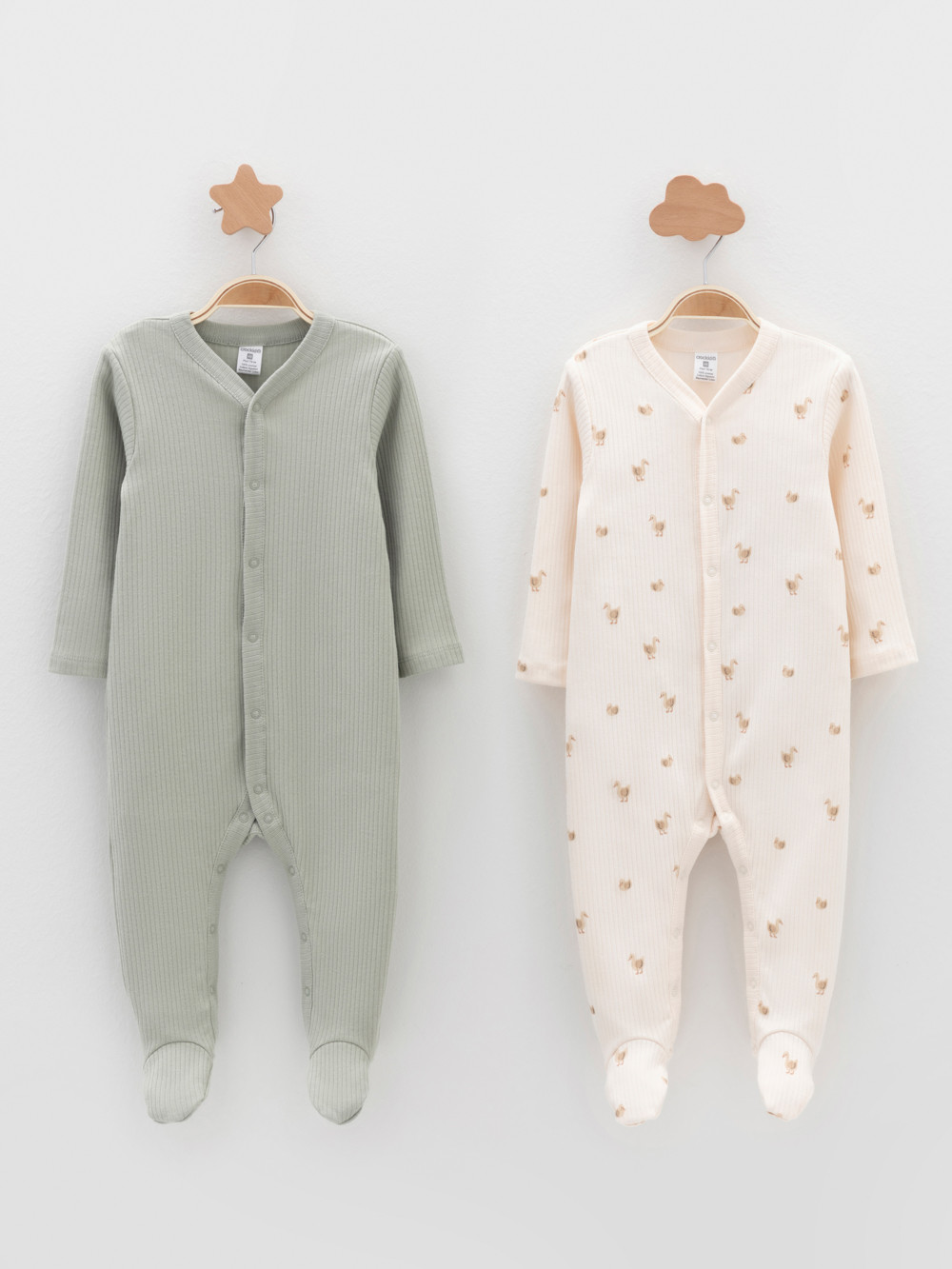 Комбинезон для новорожденных, артикул: К 6523-2уп, цвет: зеленый