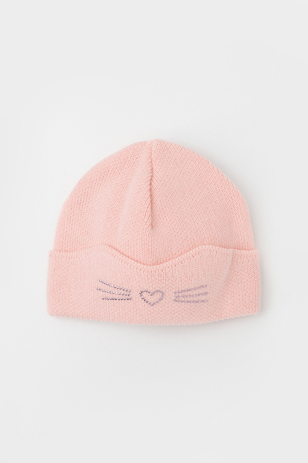 Шапка для девочки, артикул: КВ 20379, цвет: светло-розовый