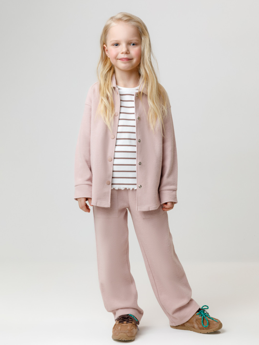 Брюки для девочки, артикул: КР 400843, цвет: розовый