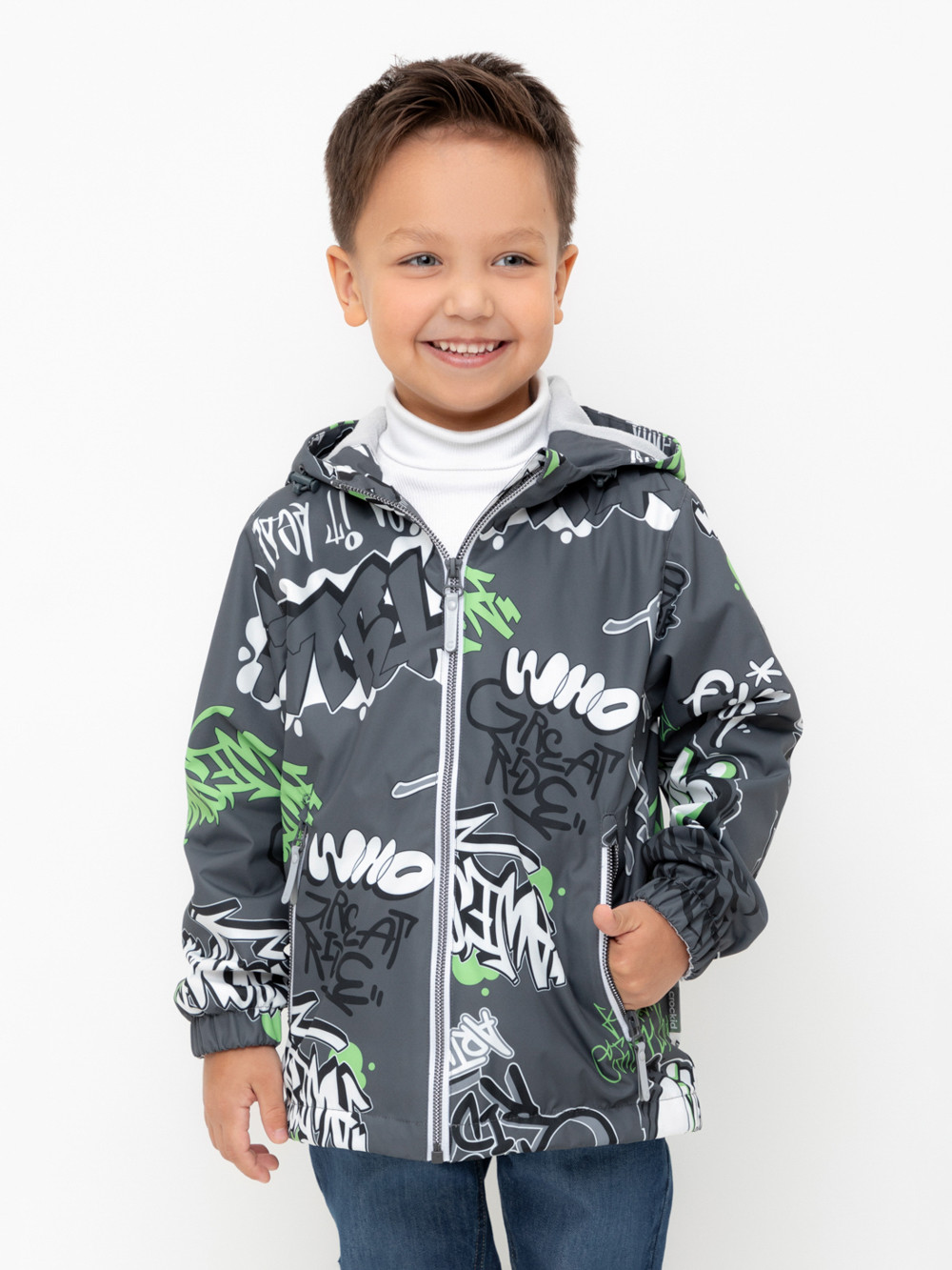 Куртки для мальчика, артикул: ВК 30149/н/2 Ал, цвет: темно-серый