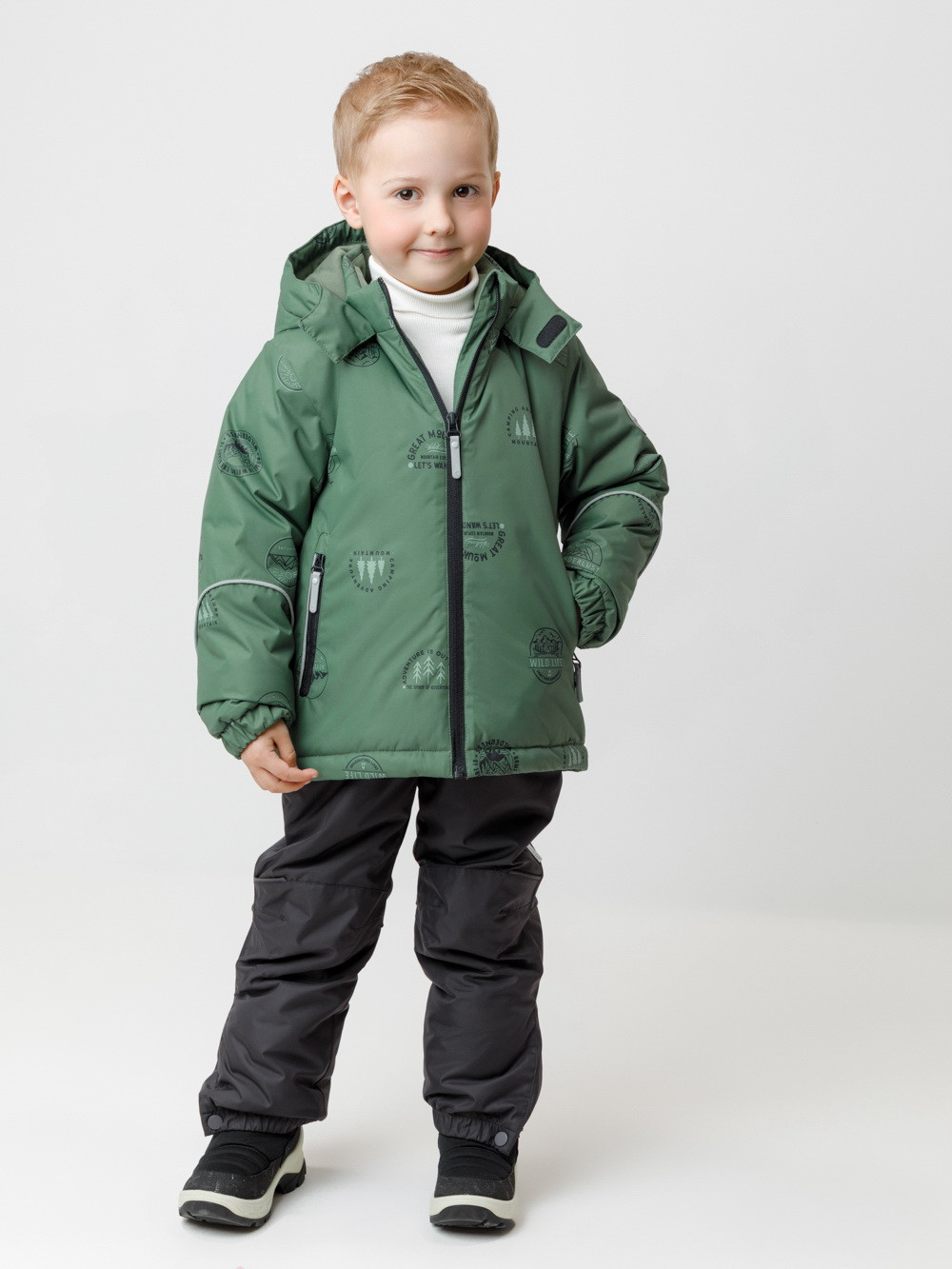 Куртки для мальчика, артикул: ВК 36090/н/4 Ал, цвет: зеленый