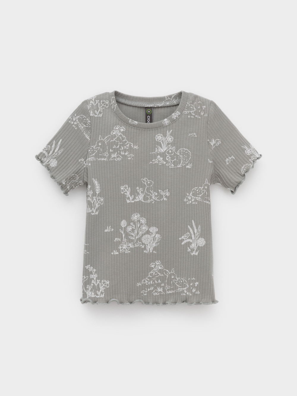 Футболка для девочки, артикул: КР 302814-1, цвет: зеленый