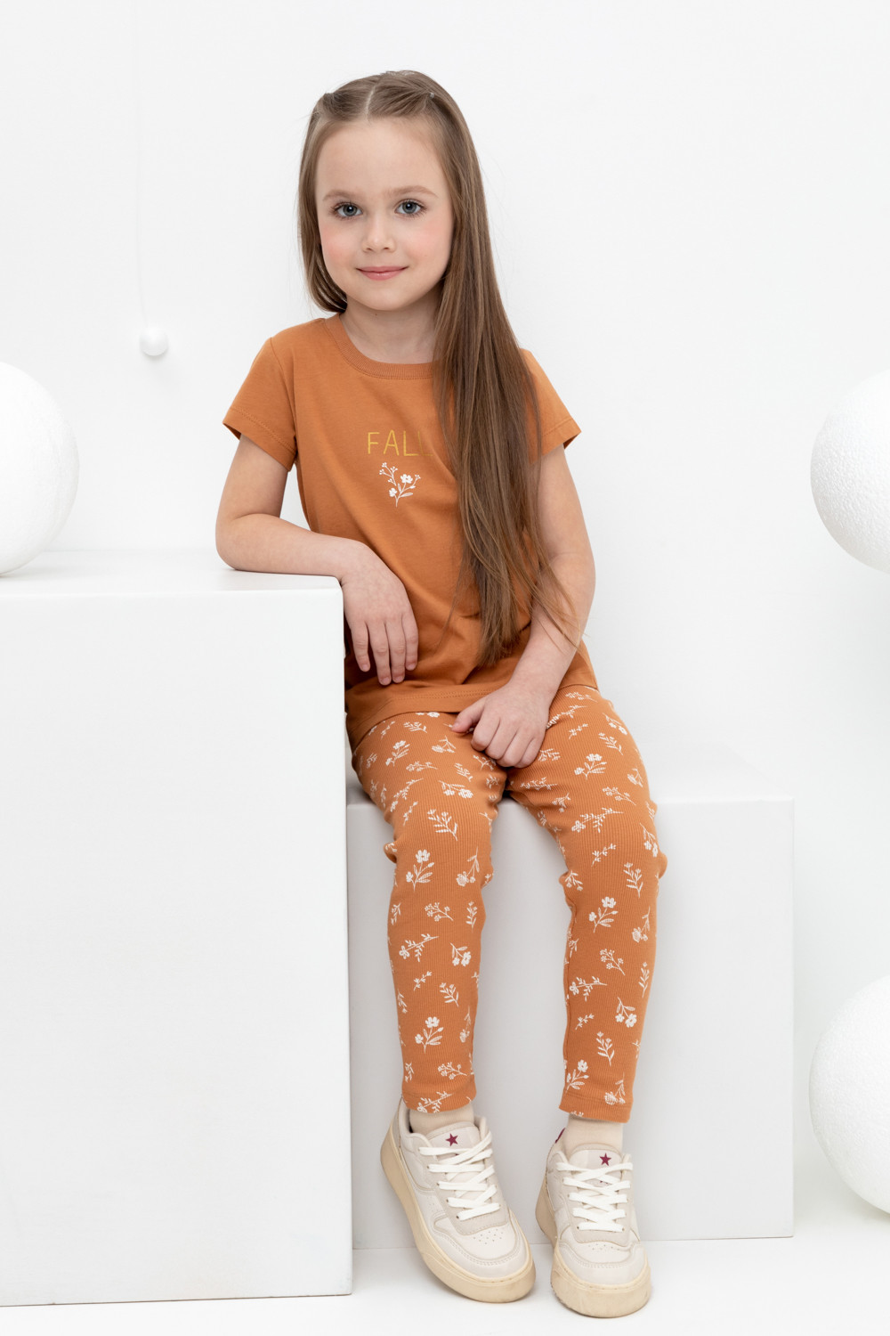 Бриджи для девочки, артикул: КР 400517, цвет: коричневый