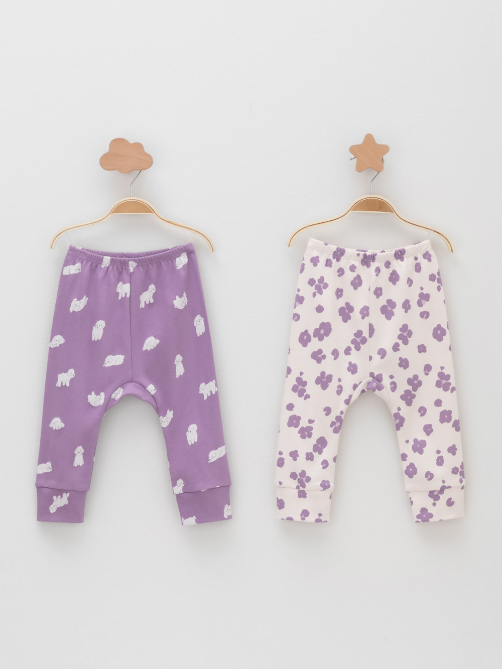 Брюки для новорожденных, артикул: К 4718-2уп, цвет: фиолетовый