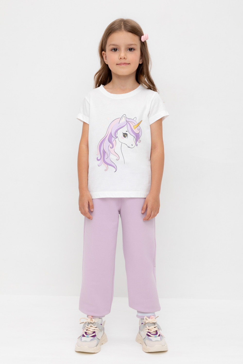 Брюки для девочки, артикул: КР 400782, цвет: фиолетовый