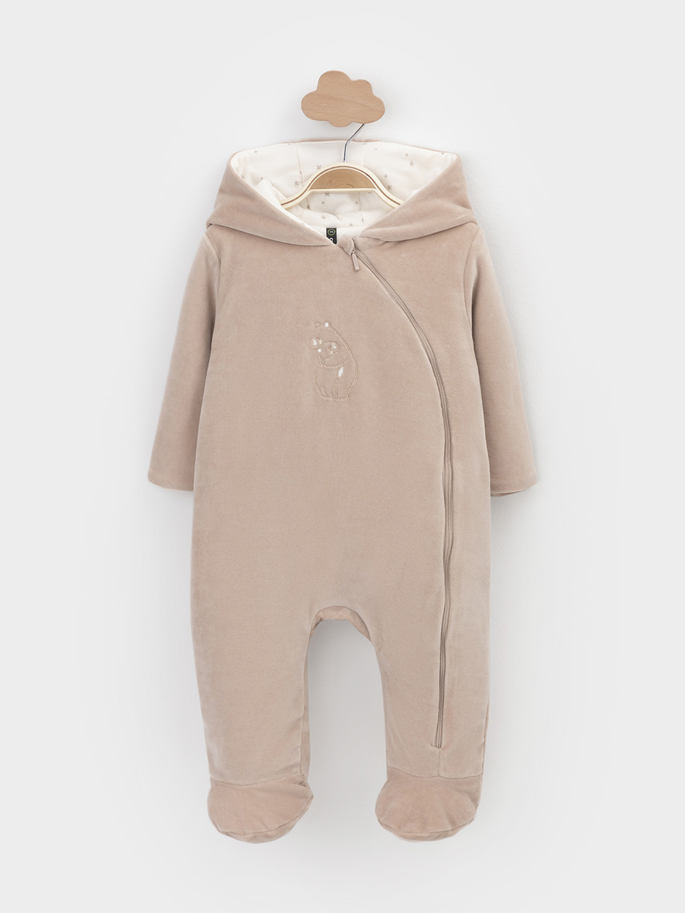 Комбинезон для новорожденных, артикул: К 6533, цвет: светло-бежевый