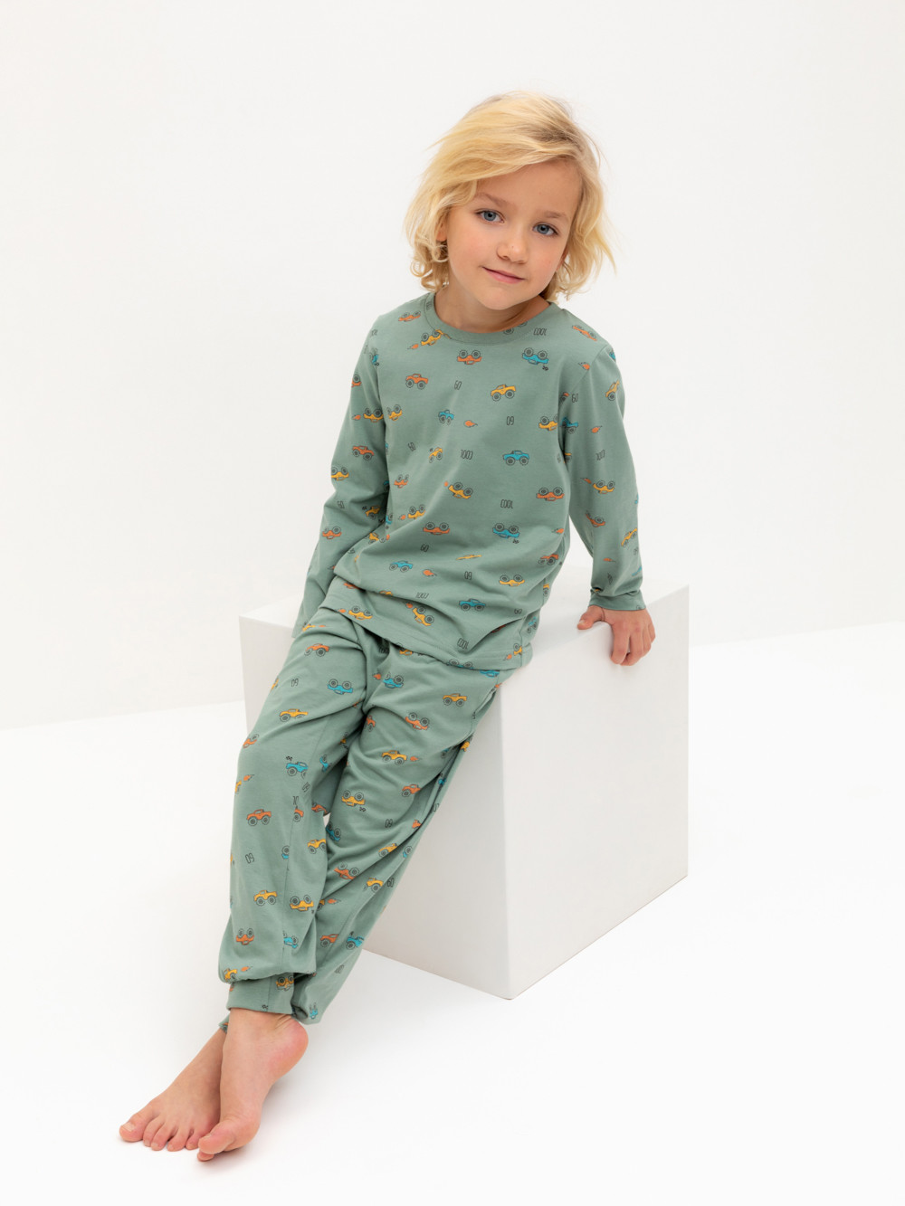 Пижама для мальчика, артикул: К 1561, цвет: зеленый