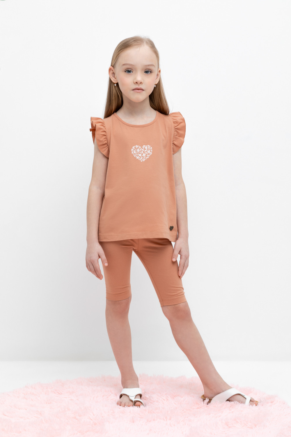 Бриджи для девочки, артикул: КР 4036, цвет: коричневый