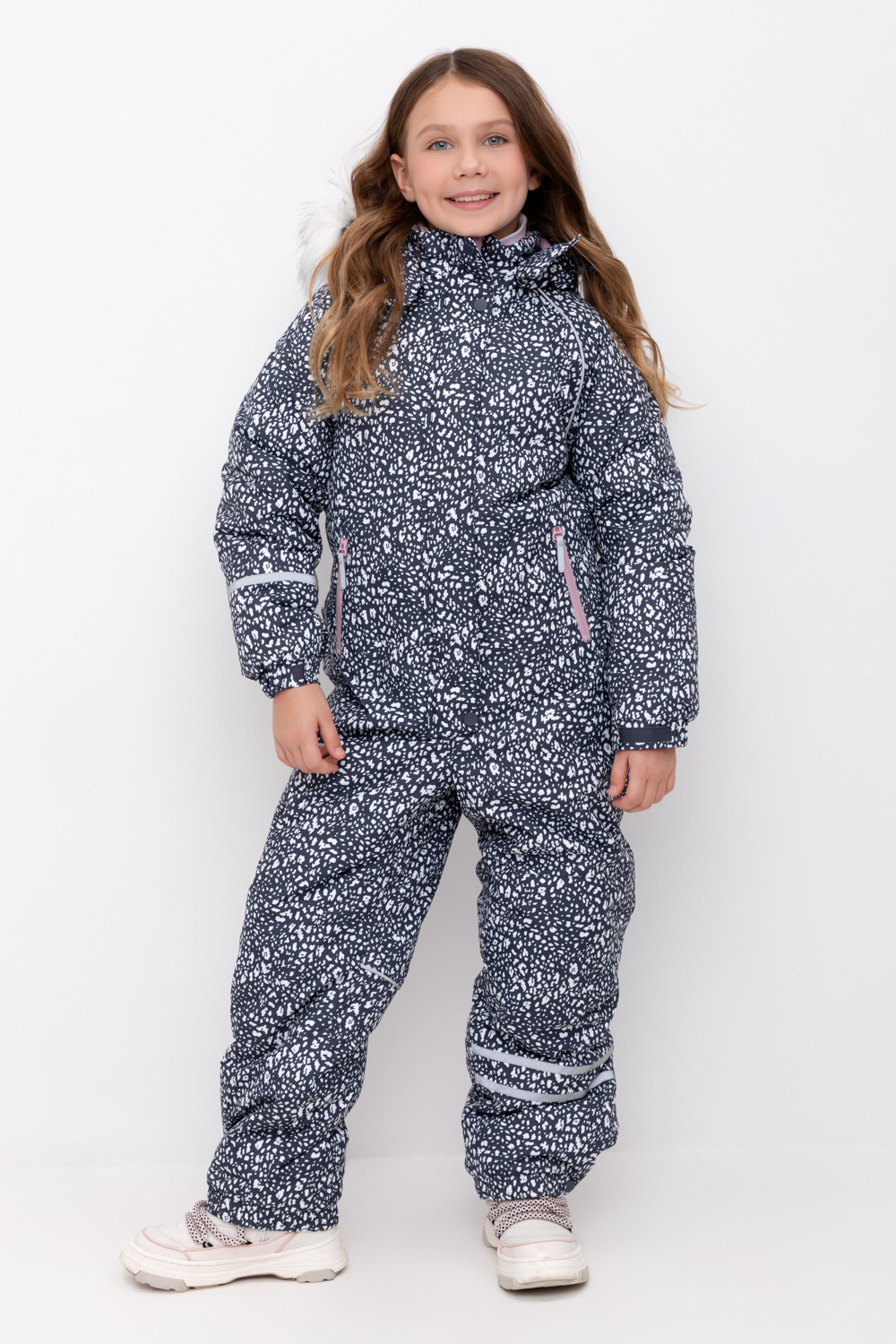 Комбинезоны утепленные для девочки, артикул: ВК 60098/н/6 ГР, цвет: серый