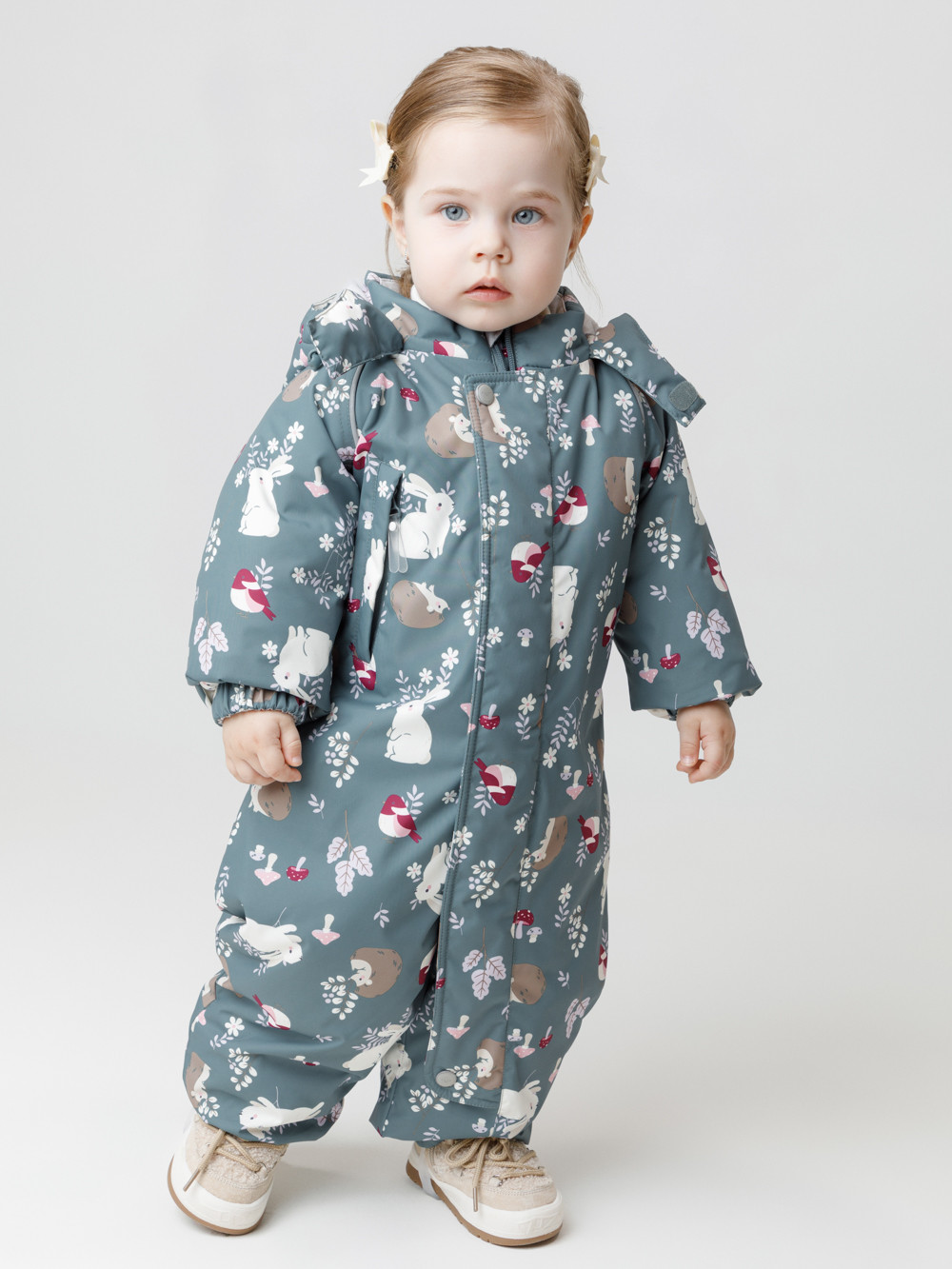 Комбинезоны утепленные для девочки, артикул: ВК 60032/н/56 Ал, цвет: голубой