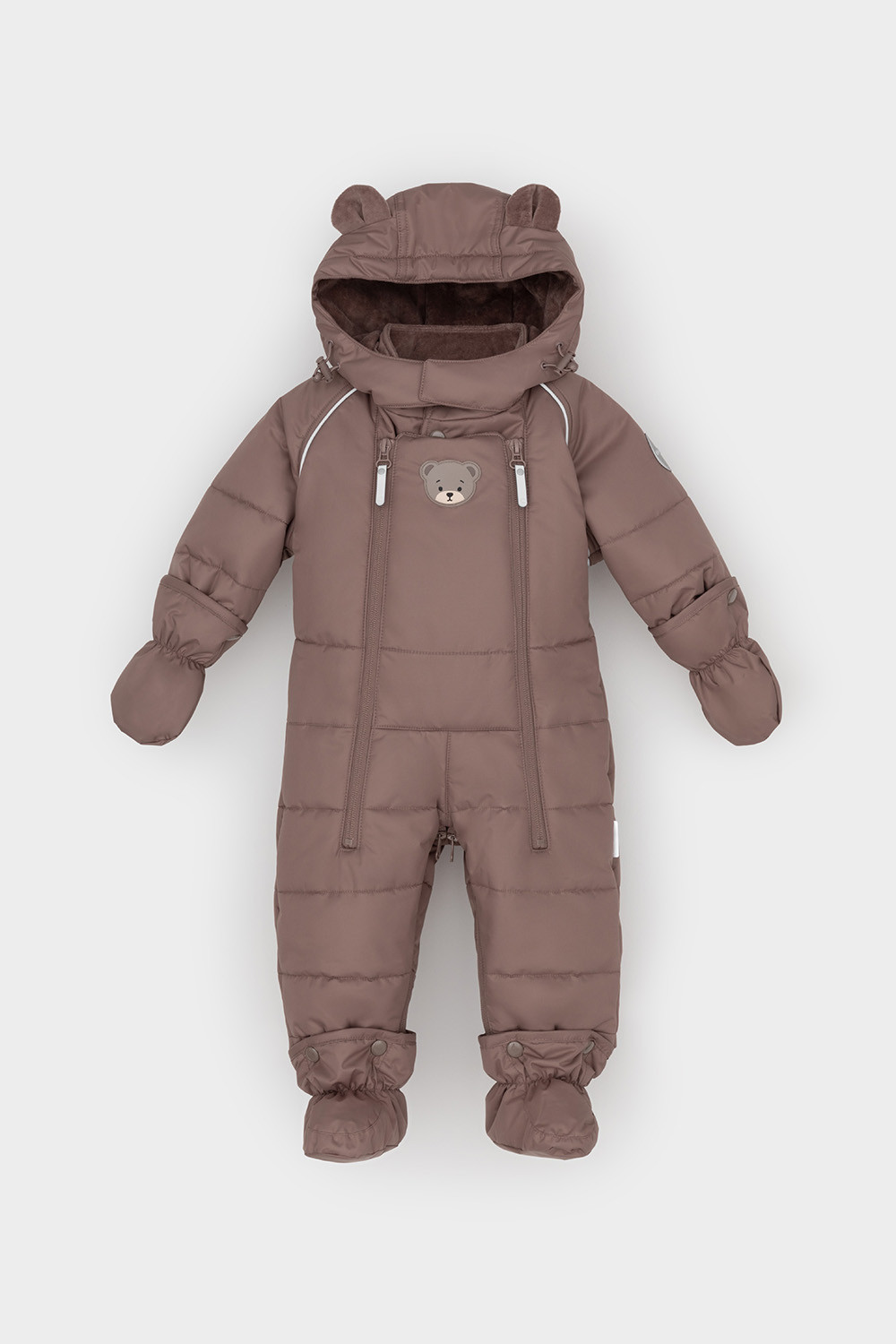 Комбинезоны утепленные для мальчика, артикул: ВК 60119/1 УЗГ, цвет: коричневый