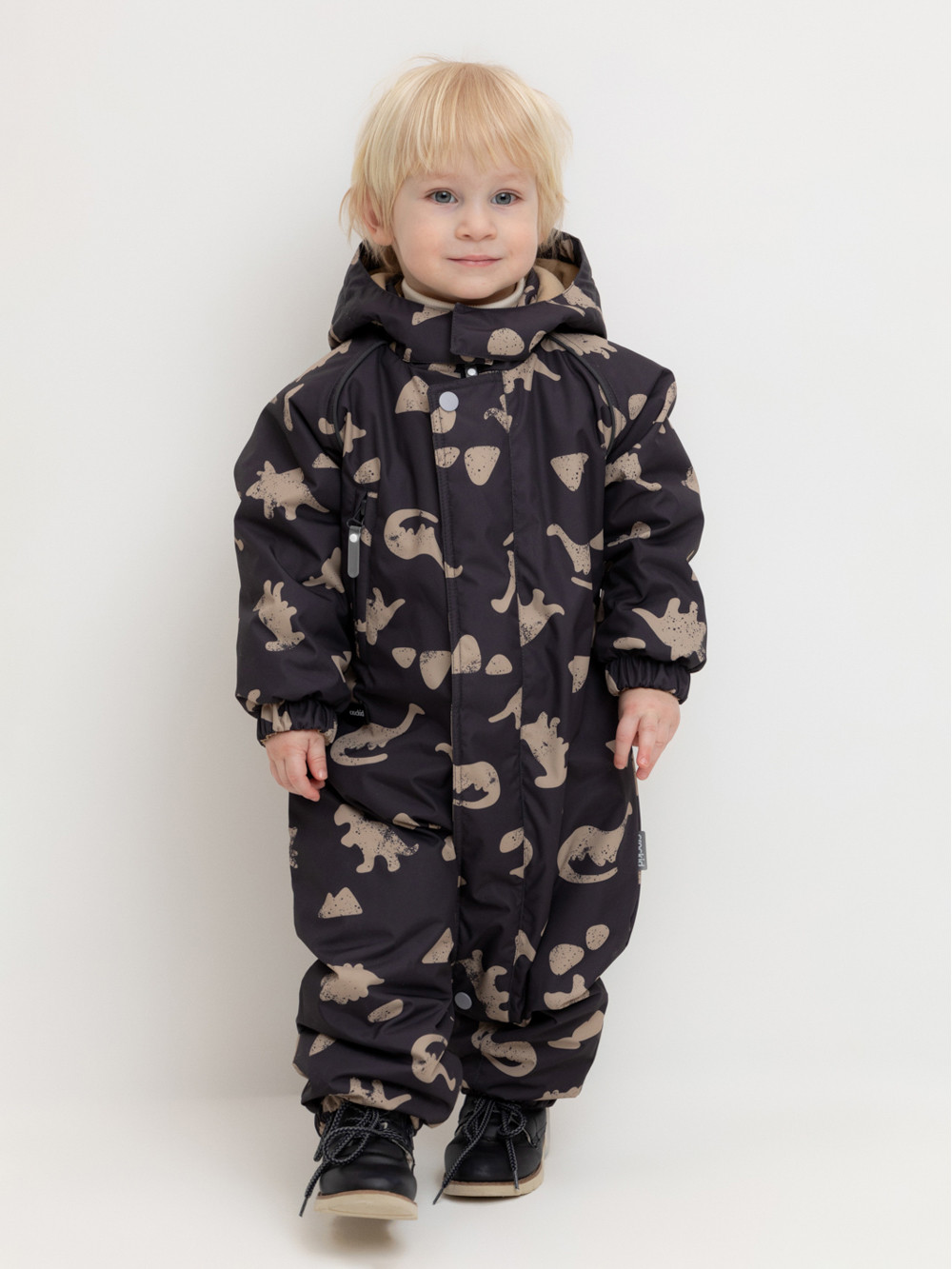 Комбинезоны утепленные для мальчика, артикул: ВК 60085/н/65 Ал, цвет: темно-серый