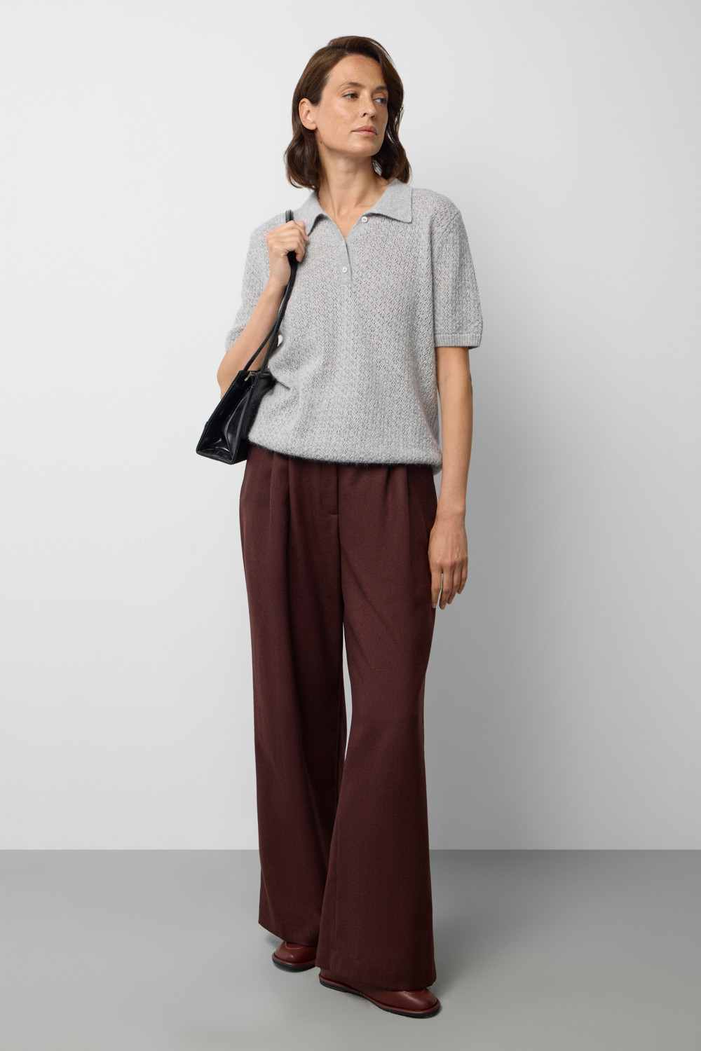 Брюки женские для мам, артикул: ЕТ 40030, цвет: бордовый