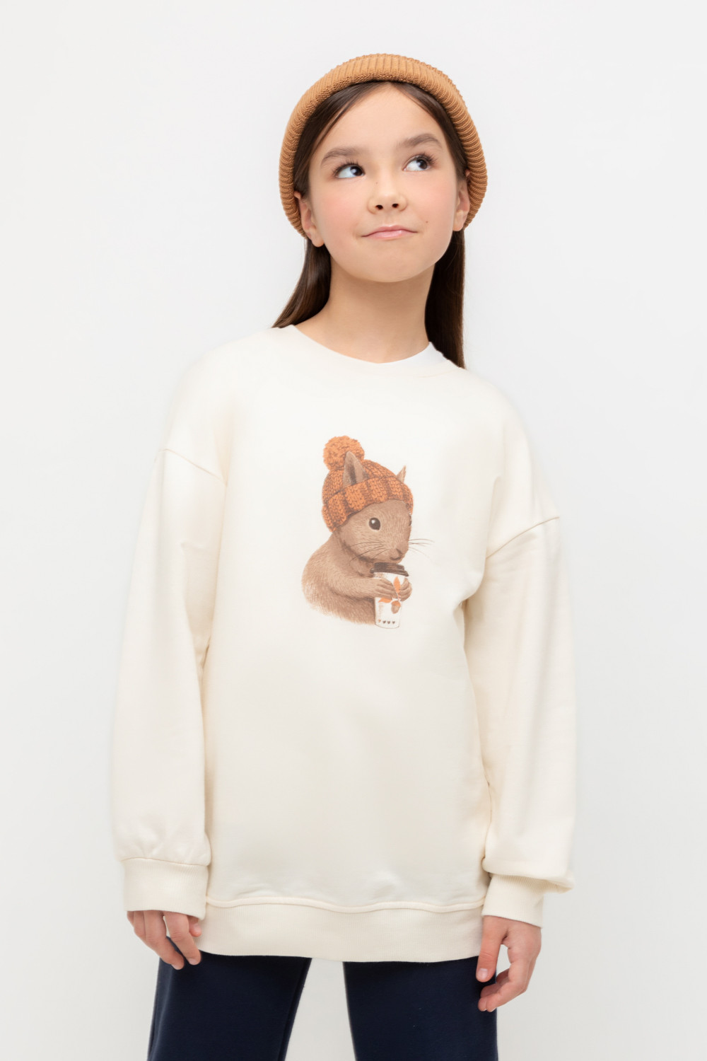 Джемпер для девочки, артикул: КР 302670-1, цвет: бежевый