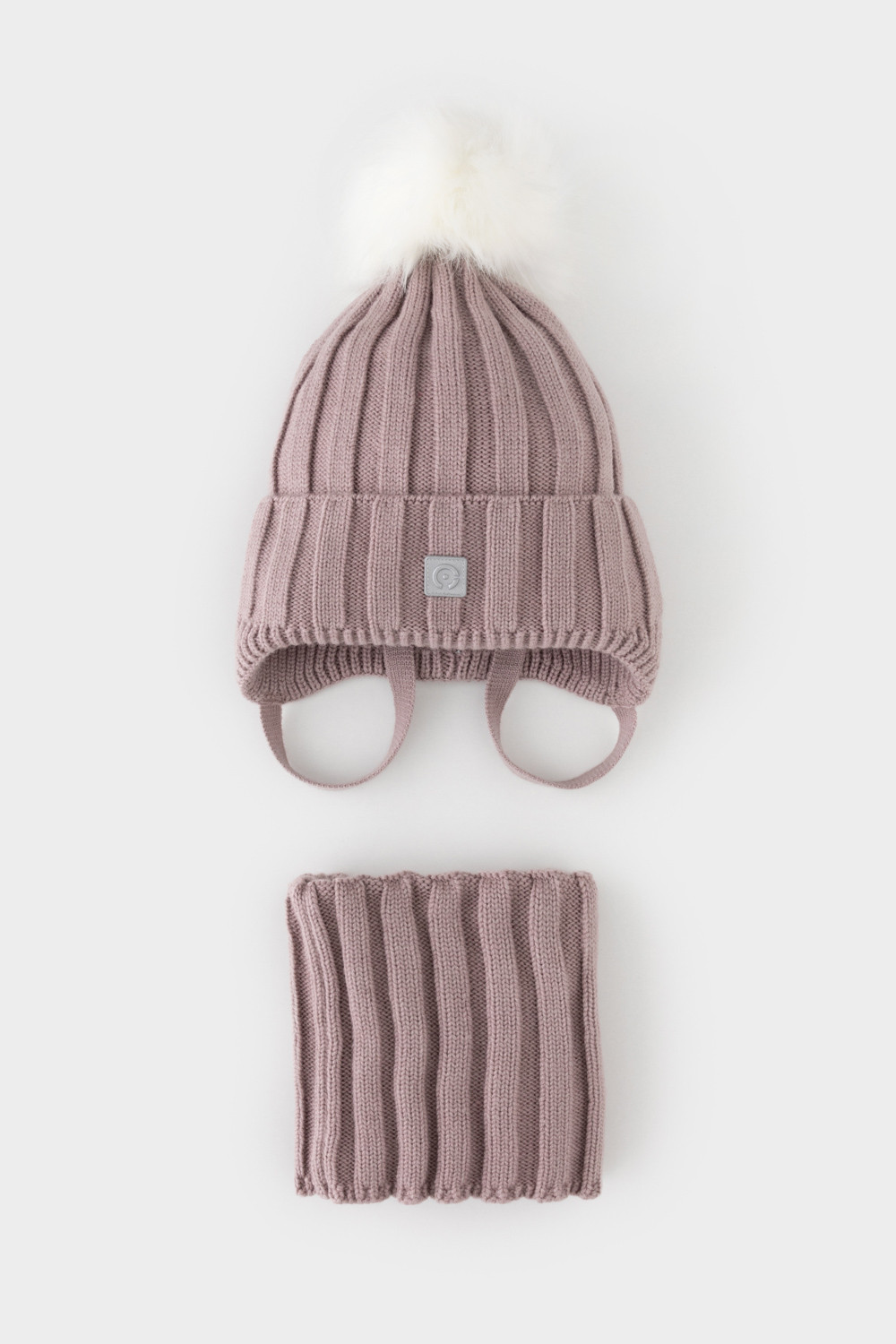 Комплект вязаный для девочки, артикул: КВ 22017/ш, цвет: розовый