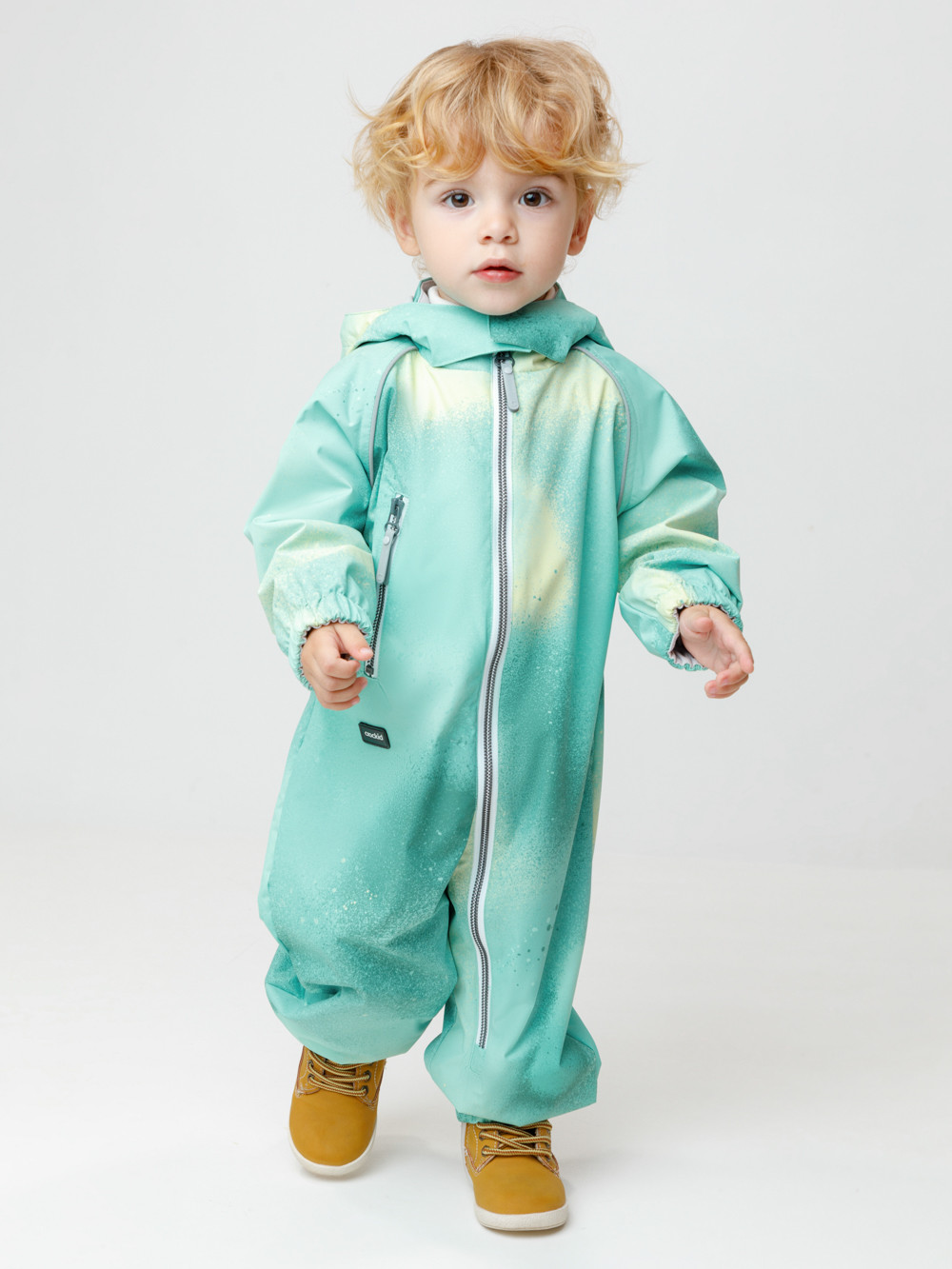 Комбинезоны утепленные для мальчика, артикул: ВК 60088/н/12 Ал, цвет: зеленый