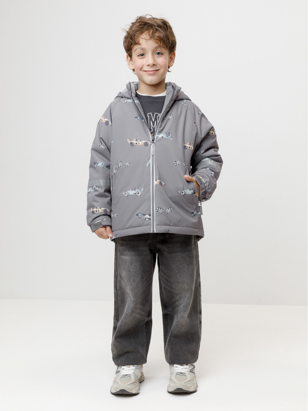 Куртки для мальчика, артикул: ВК 30161/н/1 ГР, цвет: кофейный