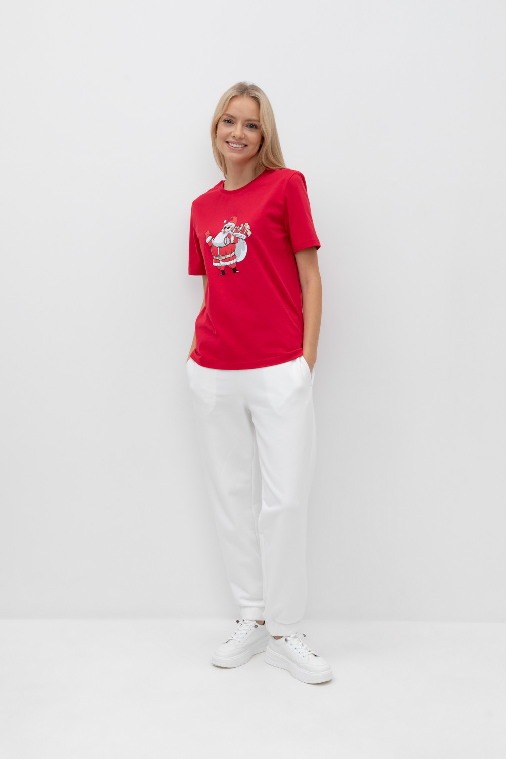 Футболки для дома для мам, артикул: Е 3620, цвет: красный