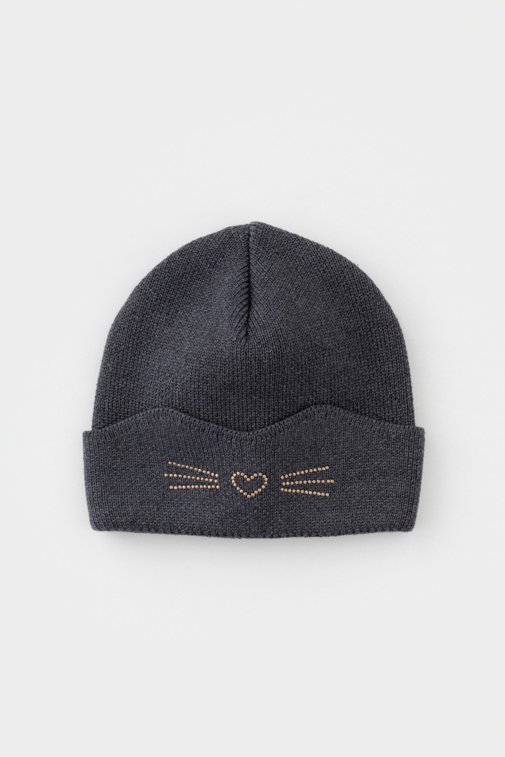 Шапка для девочки, артикул: КВ 20379, цвет: темно-серый